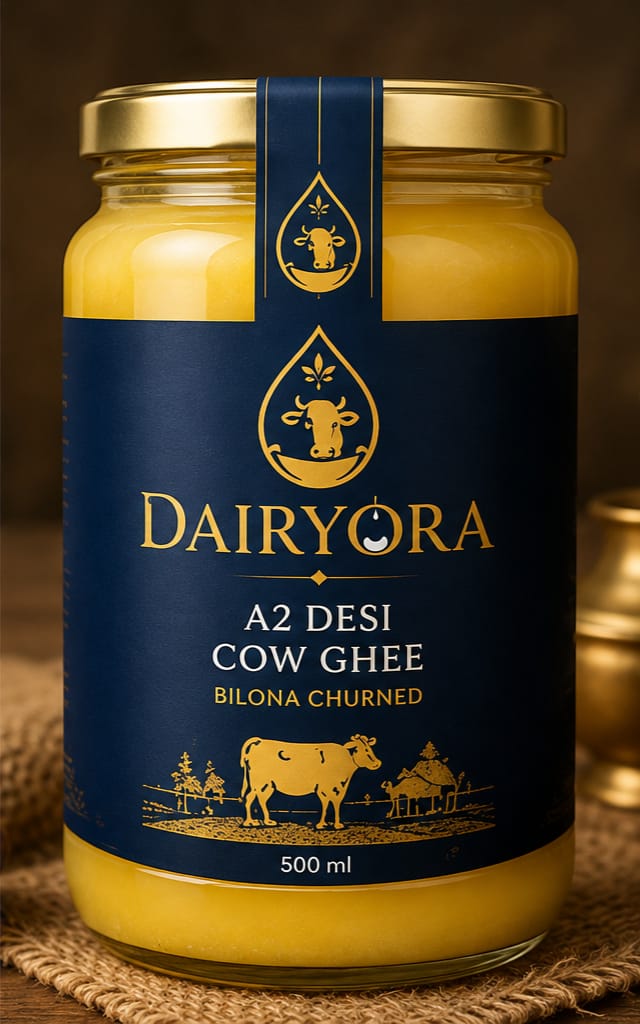 Dairyora A2 Desi Cow Ghee – Bilona Churned | 500 ml